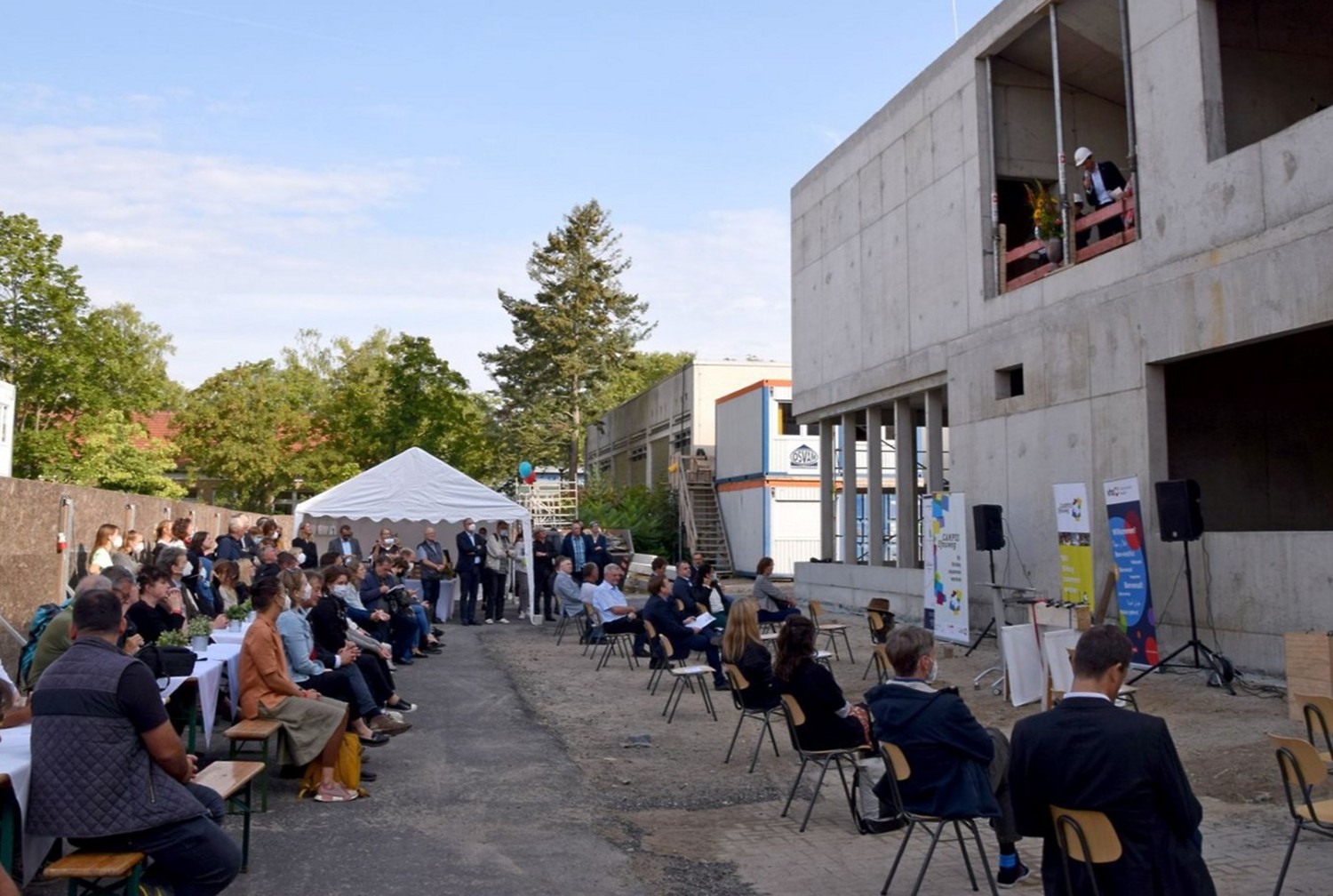 Richtfest des Zentrums für Sprache und Bewegung im September 2021