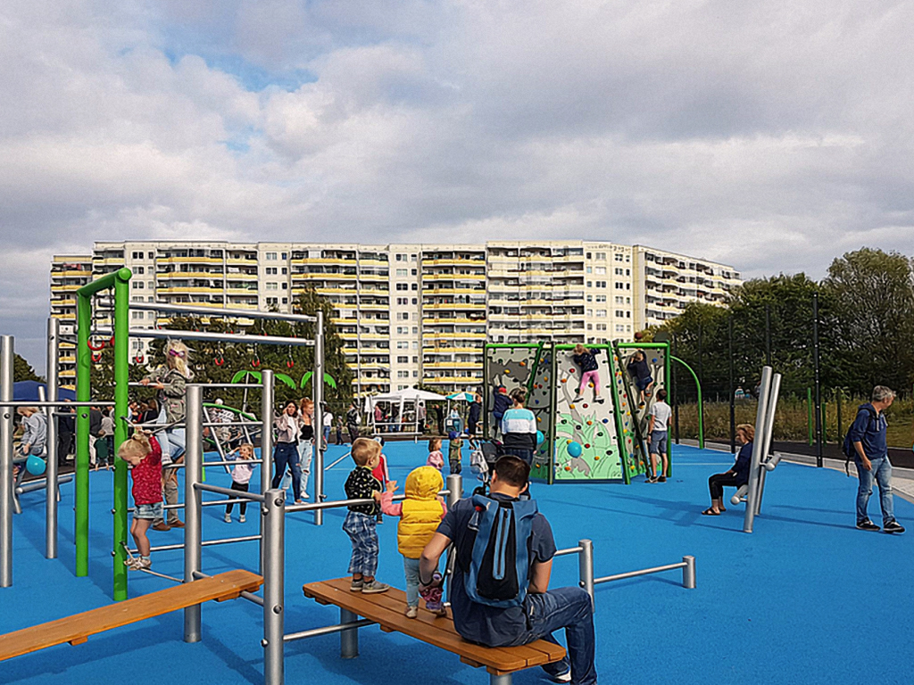 Der Kiezpark Schönagelstraße bei Wiedereröffnung 2019